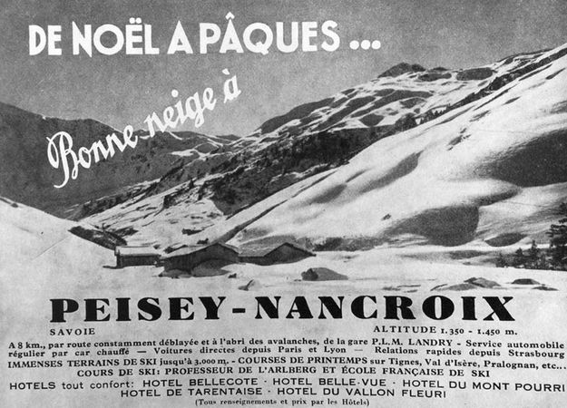 La Première campagne de pub Peisey 1937 